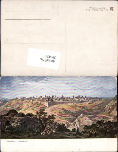 390474,Künstler AK F. Perlberg Israel Jerusalem Totale