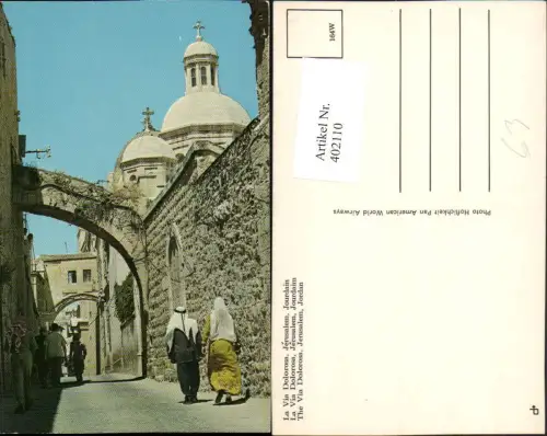402110,Israel Jordan Jerusalem La Via Dolorosa Straßenansicht Kirche