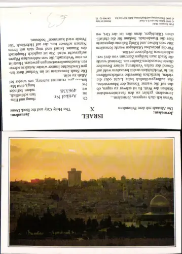 496338,Israel Jerusalem Holy City and the Rock Dome Teilansicht