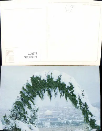 618807,Jerusalem in snow Winteransicht Schnee Israel