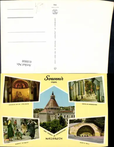 618808,Mehrbild Ak Nazareth Church of St Joseph Marys Well Israel