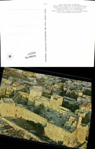 632217,Jerusalem Birds Eye View Foreground the Citadel and Jaffa Gate