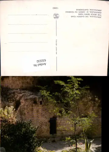 632232,Jerusalem The Garden Tomb The Rock Hewn Tomb Gartengrab