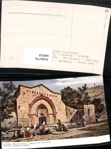 649234,Künstler Ak Jerusalem Grab der Maria Grave of the Virgin Mary Israel