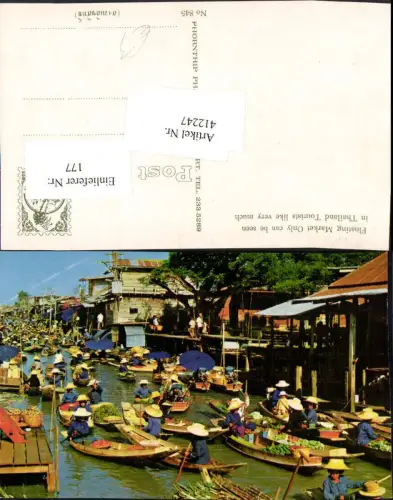 412247,Thailand Floating Market schwimmender Markt Boote