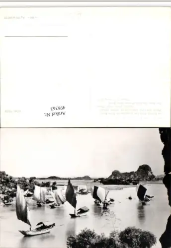 496363,Vietnam Ninh Binh Province Kenh Ga River Fluss Boote