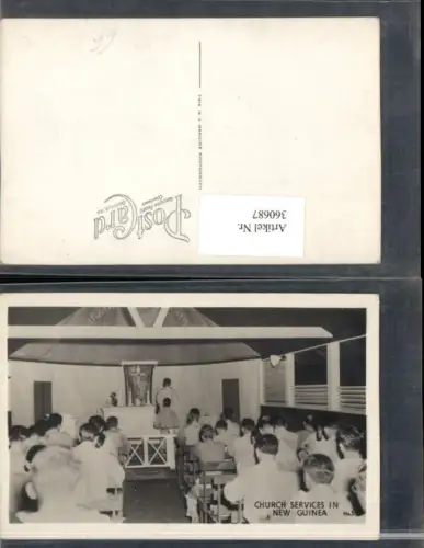 360687,Neuguinea New Guinea Church Services Kirche Kapelle Innenansicht