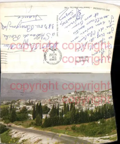 467886,Palästina Bethlehem General view of the City Totale