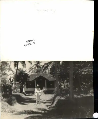 546489,Foto-AK Cambodia Kambodscha Palmen Haus