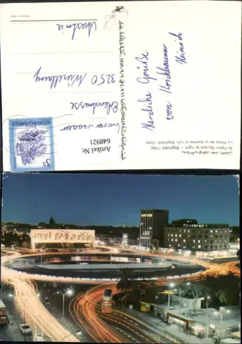 648921,Baghdad Irak Al-Tehrir Square at night