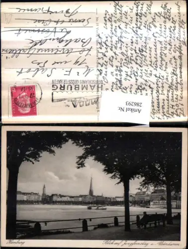 286293,Hamburg Blick auf Jungfernstieg u. Alsterdamm