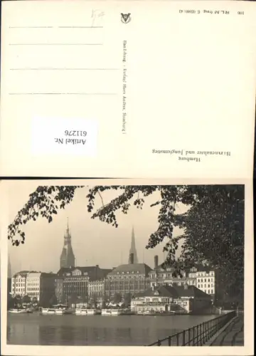 611276,Foto Ak Hamburg Binnenalster u. Jungfernstieg