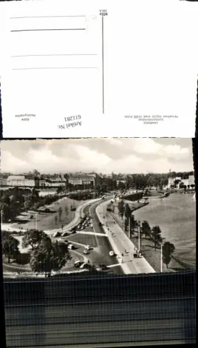 611281,Foto Ak Hamburg Lombardsbrücken u. Binnenalster