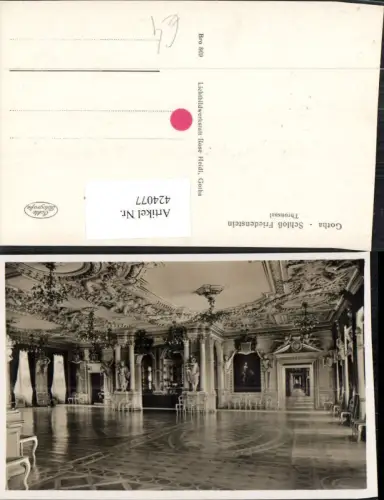 424077,Gotha Schloss Friedenstein Thronsaal Innenansicht