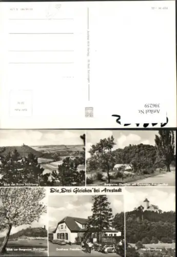 396259,Die Drei Gleichen b. Arnstadt Ruine Burg Gasthaus Mehrbildkarte