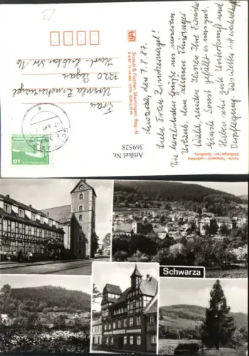 369528,Schwarza Totale Kirche Lodenberg Stollberger-Hof Gickelberg Mehrbildkarte