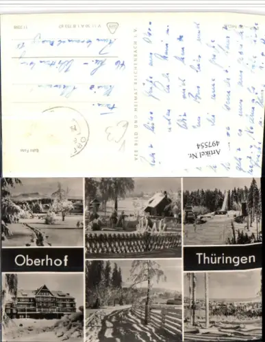 497554,Oberhof Schanze Winterbilder Mehrbildkarte pub VEB