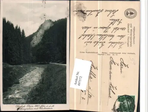 497572,Oberhof Silbergraben m. Räuberstein Felsen