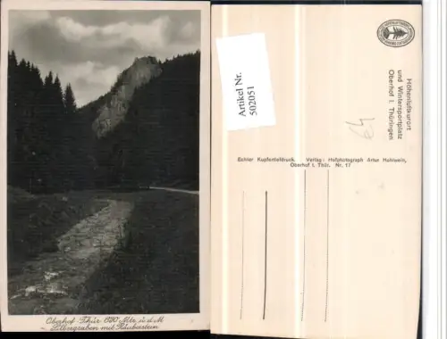 502051,Oberhof Silbergraben m. Räuberstein Felsen