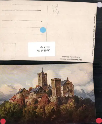 421570,Künstler AK F. Bayerlein Eisenach Wartburg Burg