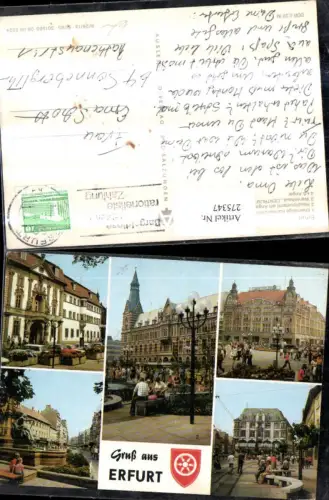 275347,Erfurt Statthalterei Postamt am Anger Warenhaus Centrum Mehrbildkarte