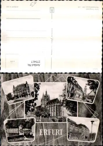 275417,Erfurt Dom Kirche Wehr HO-Warenhaus Hotel Erfurter Hof Regierungsstraße Mehrbildkarte