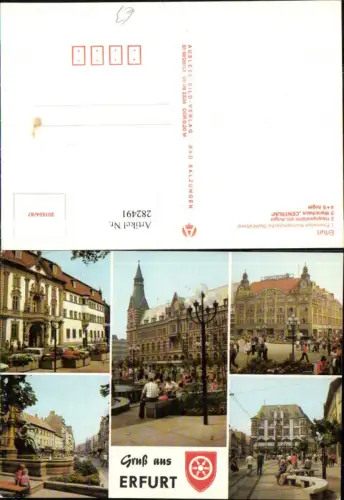 282491,Erfurt Postamt am Anger Warenhaus Centrum Kurmainzische Statthalterei Mehrbildkarte