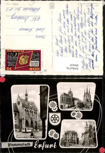 369439,Erfurt Rathaus Dom Severikirche Kirche Anger Mehrbildkarte