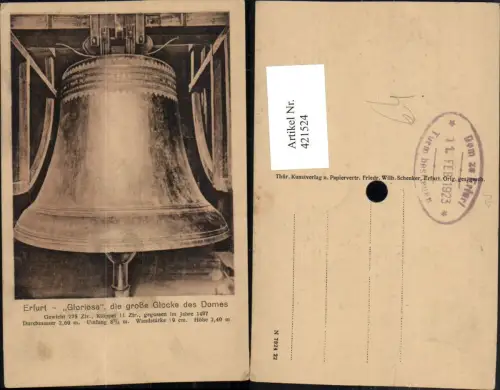 421524,Erfurt Gloriosa die große Glocke des Domes
