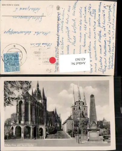 421563,Erfurt Dom u. Severikirche Kirche Obelisk Säule