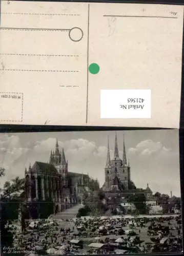 421565,Erfurt Dom u. St. Severikirche Kirche Markt