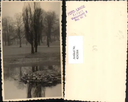 424384,Fotokarte Erfurt Park Teich Bäume pub Foto Lange
