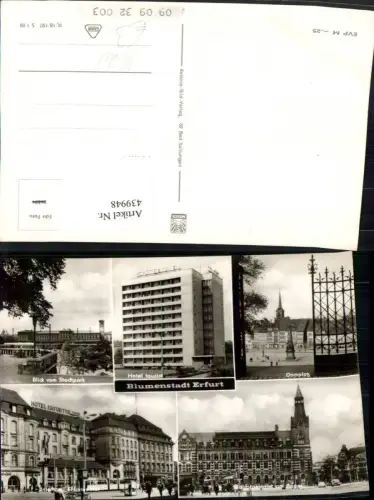 439948,Erfurt Postamt Hotel Domplatz Mehrbildkarte