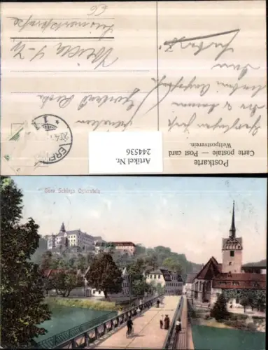 244536,Gera Schloss Osterstein Brücke Kirche