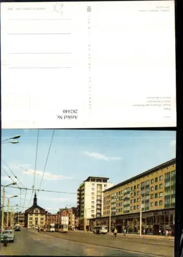 282440,Gera Straße d. Republik Straßenansicht Straßenbahnen pub VEB