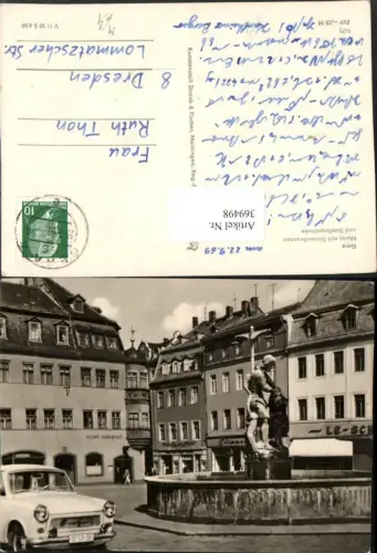 369498,Gera Markt m. Simons-Brunnen u. Stadtapotheke Auto