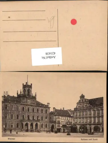 421638,Weimar Rathaus u. Markt