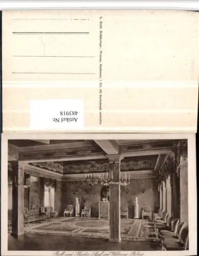 483918,Weimar Wittumspalais Ball- und Theater-Saal Innenansicht