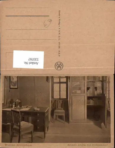 533707,Weimar Schillerhaus Tisch Sessel Interieur
