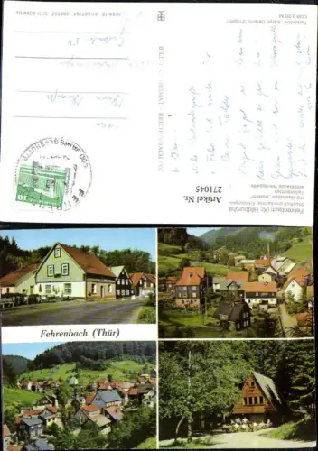 271045,Fehrenbach Totale HO-Gaststätte Rasthof Waldbaude Werraquelle Mehrbildkarte