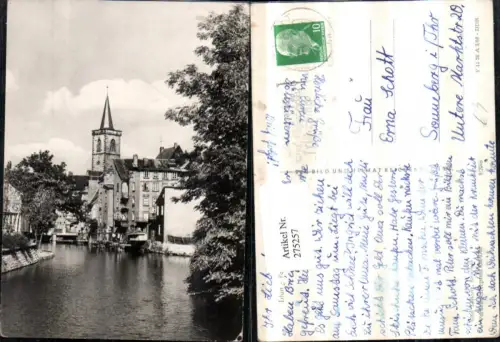 275257,Erfurt Partie an d. Gera Kirchenturm pub VEB 9euro2046