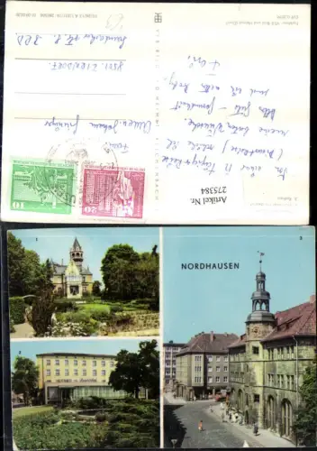 275384,Nordhausen Meyenburgmuseum HO-Hotel Rathaus Mehrbildkarte pub VEB