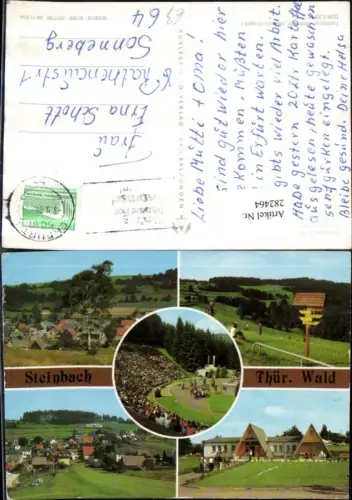 282464,Steinbach Totale Naturtheater Deutsch-Sowjetische-Freundschaft Wegweiser Mehrbildkarte