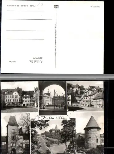305909,Kahal in Thüringen Rathaus Motive Schloss Burg Turm Mehrbildkarte