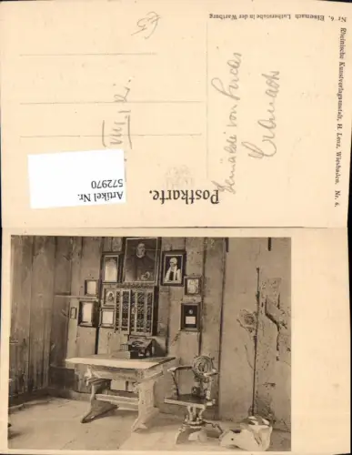 572970,Eisenach Lutherstube Wartburg Interieur Schreibtisch