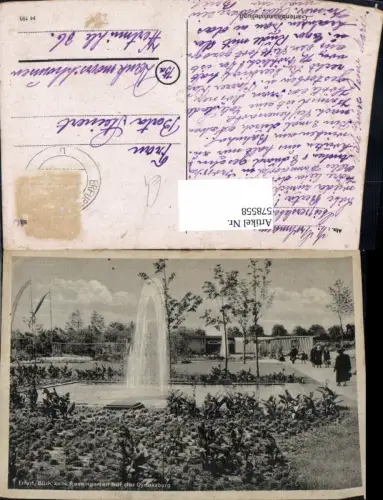 578558,Erfurt Blick z. Rosengarten a. d. Cyriaksburg Springbrunnen Brunnen
