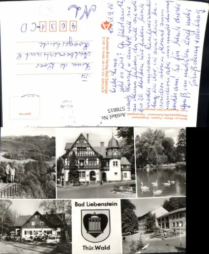 578815,Mehrbild Ak Bad Liebenstein Blick z. Ruine Elisabethpark Waldgaststätte Hubertushof Schwan