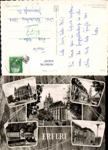 616197,Mehrbild Ak Erfurt Hotel Erfurter Hof An der Gera Dom