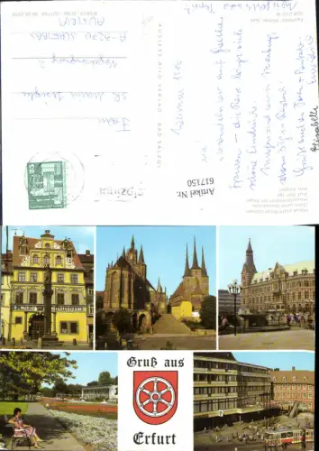 617150,Mehrbild Ak Erfurt Haus zum Roten Ochsen Dom Am Anger