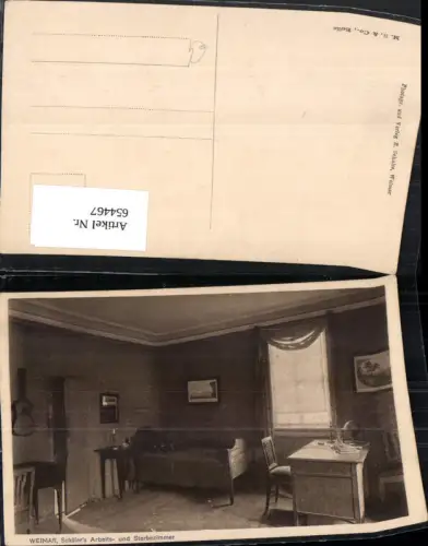 654467,Weimar Schillers Arbeits- u. Sterbezimmer Interieur